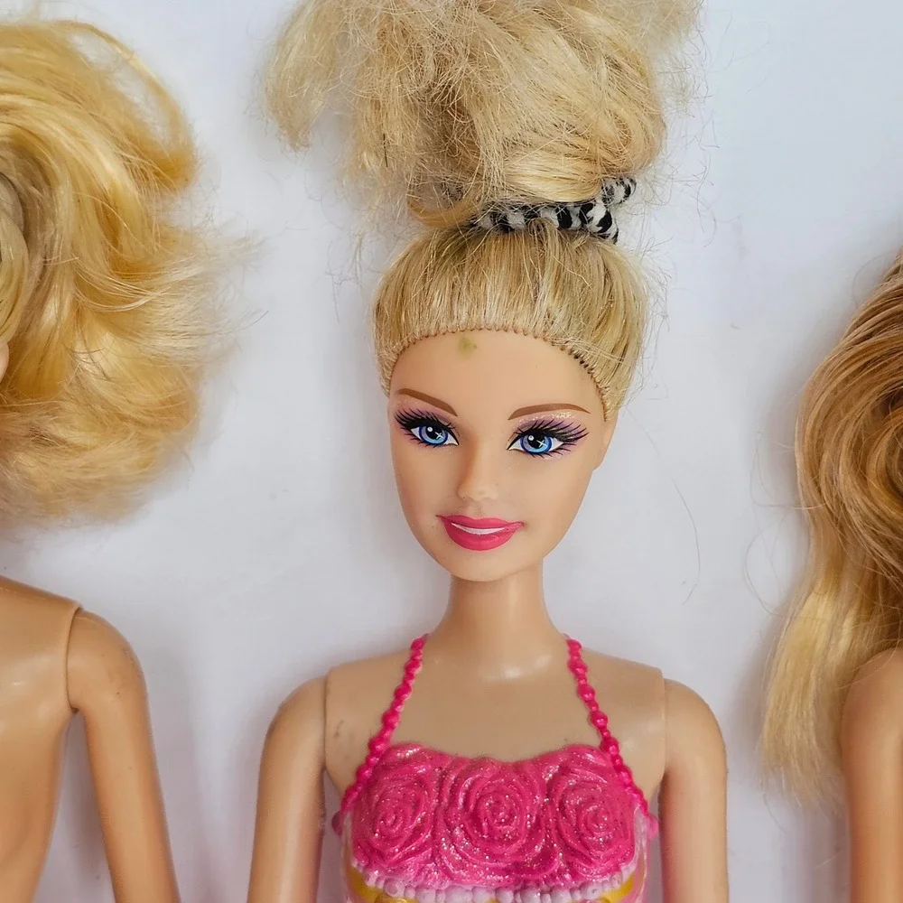 Y2K Mattel Barbie Doll Lot 5pc Blonde Hair Ballerina Fashion Dolls Toy Bundle